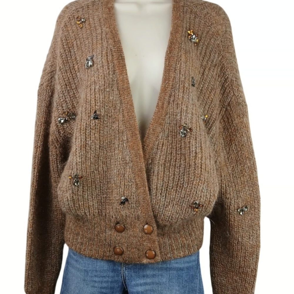 Anthropologie Rhinestone Sweater